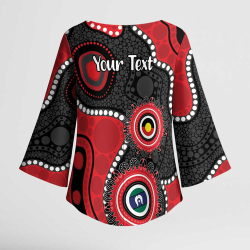 Dragons NAIDOC Week 2026 Personalised Kimono Sleeve Blouse 50 Years of Deadly Aboriginal Art