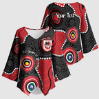 Dragons NAIDOC Week 2026 Personalised Kimono Sleeve Blouse 50 Years of Deadly Aboriginal Art