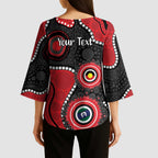 Dragons NAIDOC Week 2026 Personalised Kimono Sleeve Blouse 50 Years of Deadly Aboriginal Art