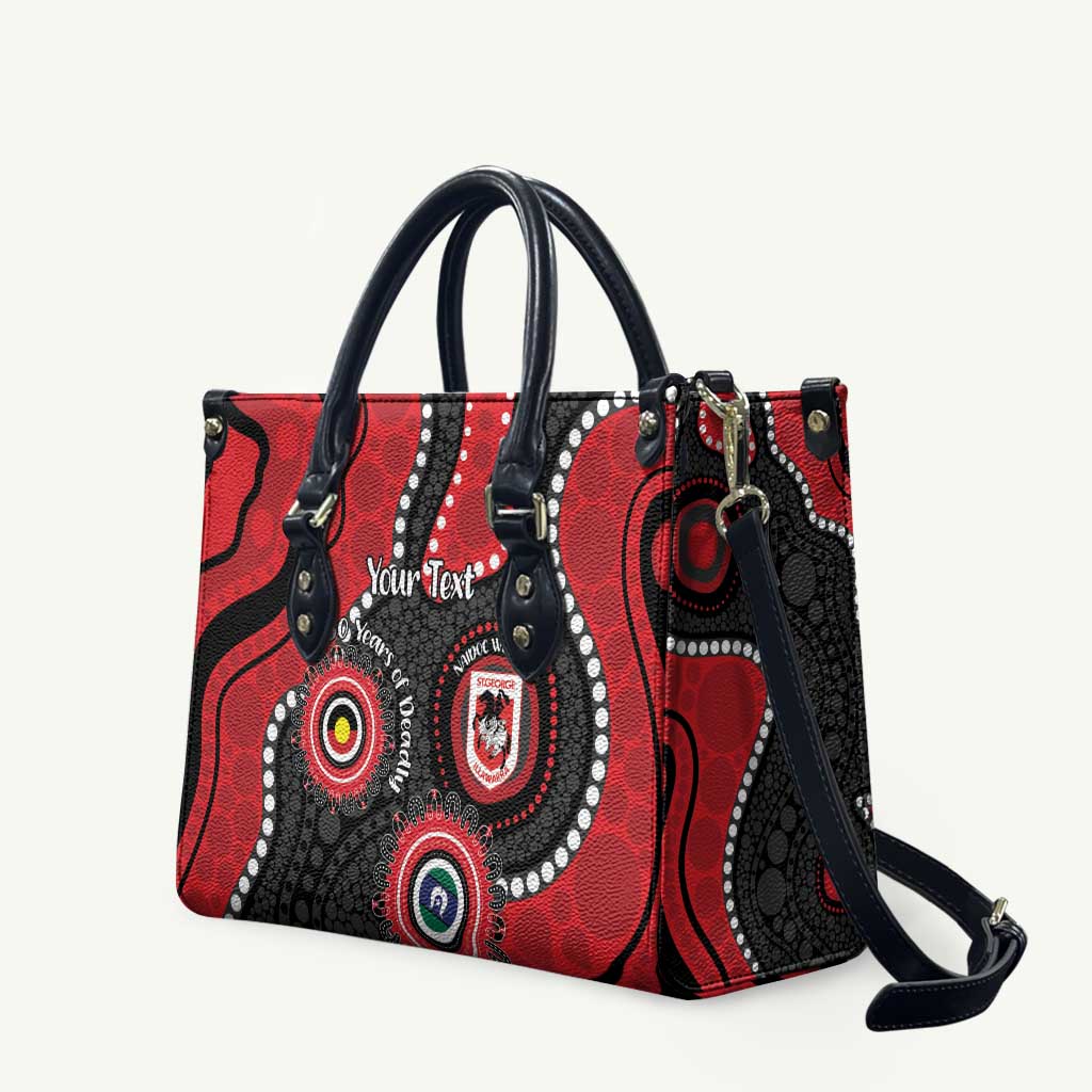 Dragons NAIDOC Week 2026 Personalised Leather Bag 50 Years of Deadly Aboriginal Art