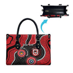 Dragons NAIDOC Week 2026 Personalised Leather Bag 50 Years of Deadly Aboriginal Art