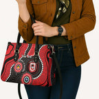 Dragons NAIDOC Week 2026 Personalised Leather Bag 50 Years of Deadly Aboriginal Art