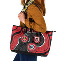 Dragons NAIDOC Week 2026 Personalised Leather Tote Bag 50 Years of Deadly Aboriginal Art