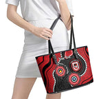Dragons NAIDOC Week 2026 Personalised Leather Tote Bag 50 Years of Deadly Aboriginal Art