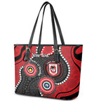 Dragons NAIDOC Week 2026 Personalised Leather Tote Bag 50 Years of Deadly Aboriginal Art