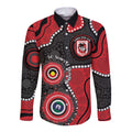Dragons NAIDOC Week 2026 Personalised Long Sleeve Button Shirt 50 Years of Deadly Aboriginal Art