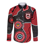 Dragons NAIDOC Week 2026 Personalised Long Sleeve Button Shirt 50 Years of Deadly Aboriginal Art