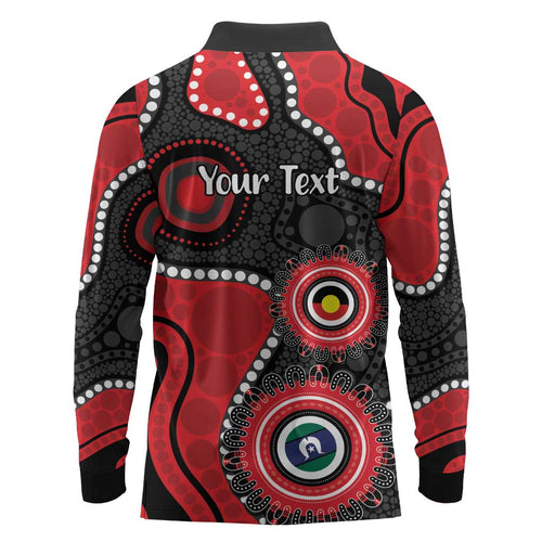 Dragons NAIDOC Week 2026 Personalised Long Sleeve Polo Shirt 50 Years of Deadly Aboriginal Art