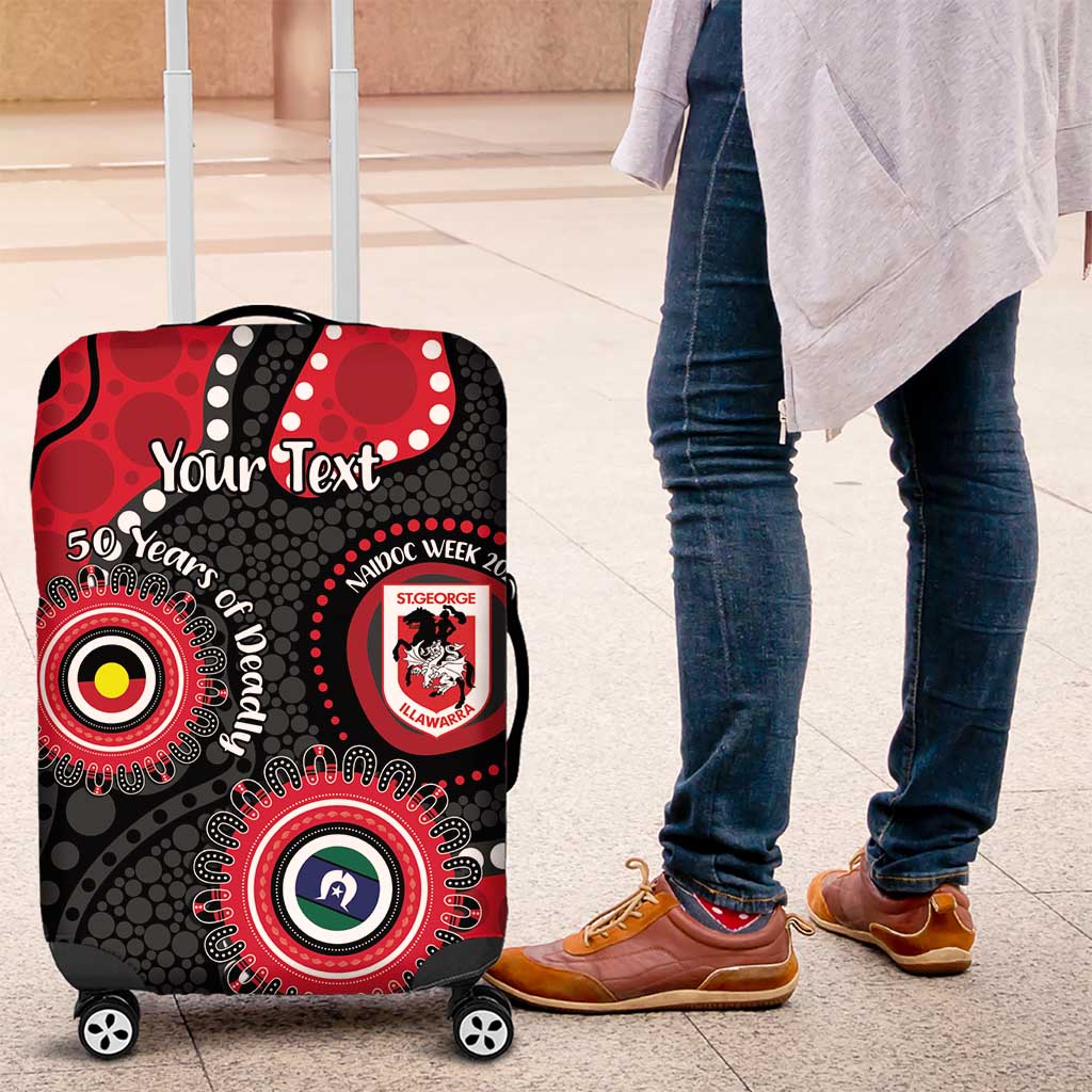 Dragons NAIDOC Week 2026 Personalised Luggage Cover 50 Years of Deadly Aboriginal Art