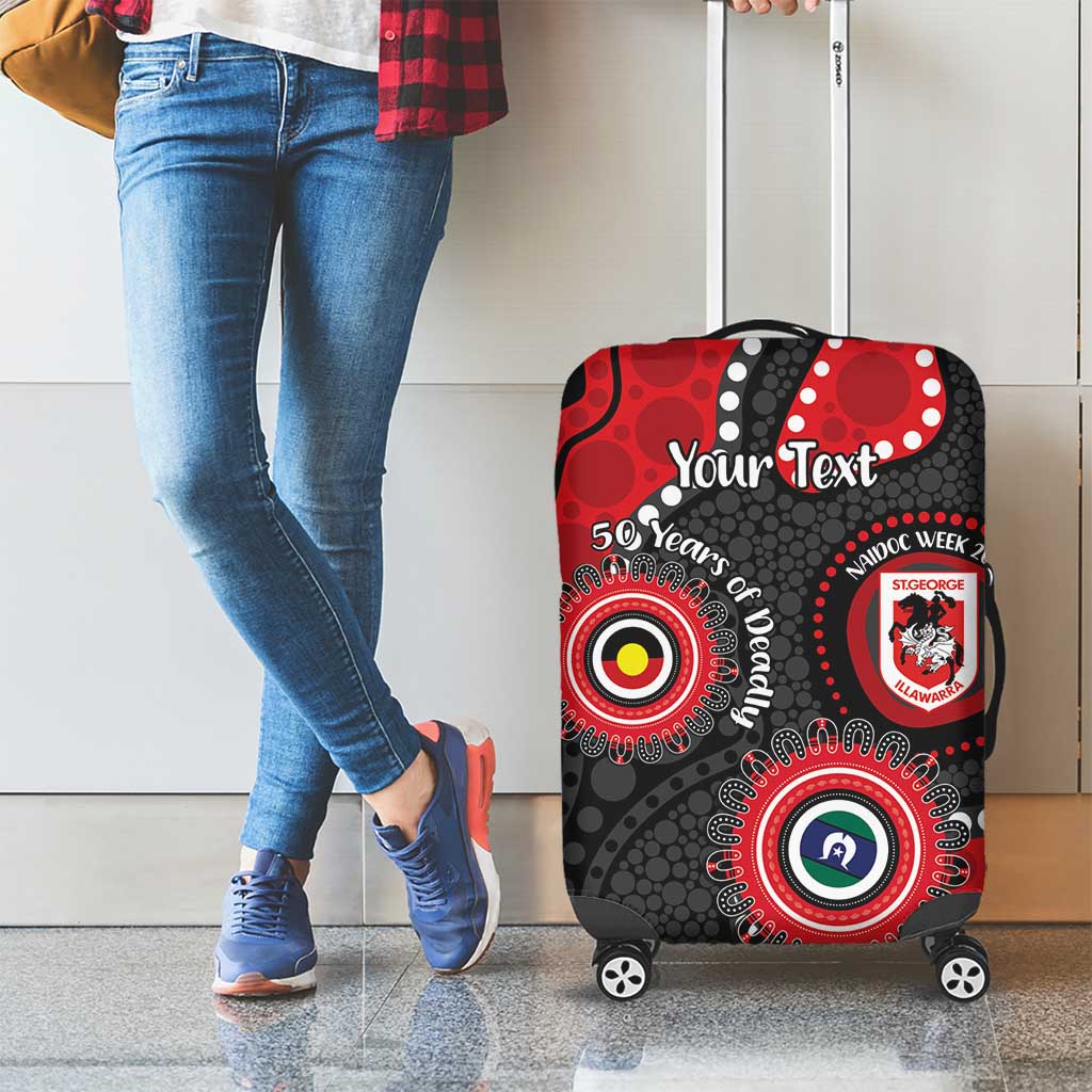 Dragons NAIDOC Week 2026 Personalised Luggage Cover 50 Years of Deadly Aboriginal Art