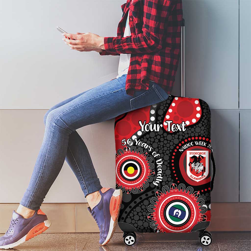 Dragons NAIDOC Week 2026 Personalised Luggage Cover 50 Years of Deadly Aboriginal Art