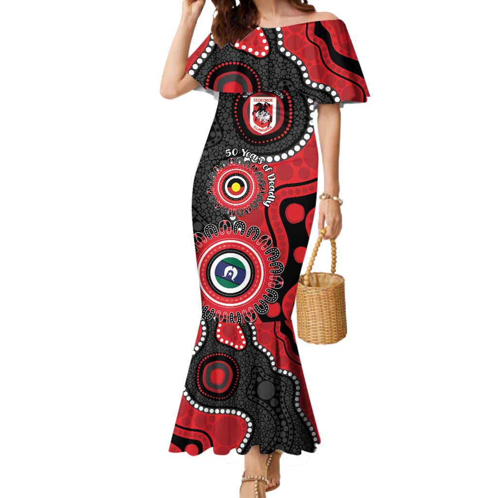 Dragons NAIDOC Week 2026 Personalised Mermaid Dress 50 Years of Deadly Aboriginal Art