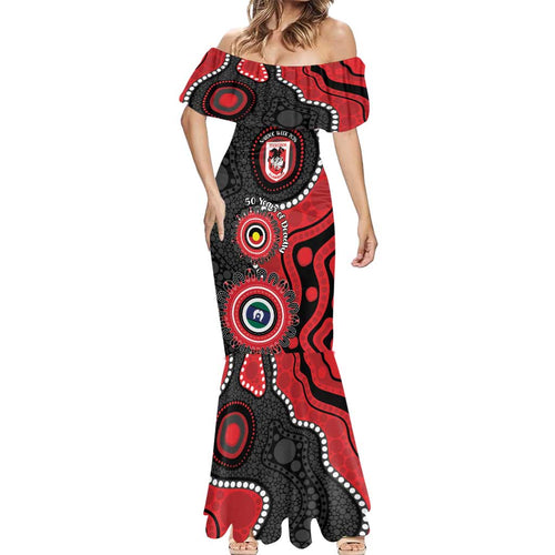 Dragons NAIDOC Week 2026 Personalised Mermaid Dress 50 Years of Deadly Aboriginal Art