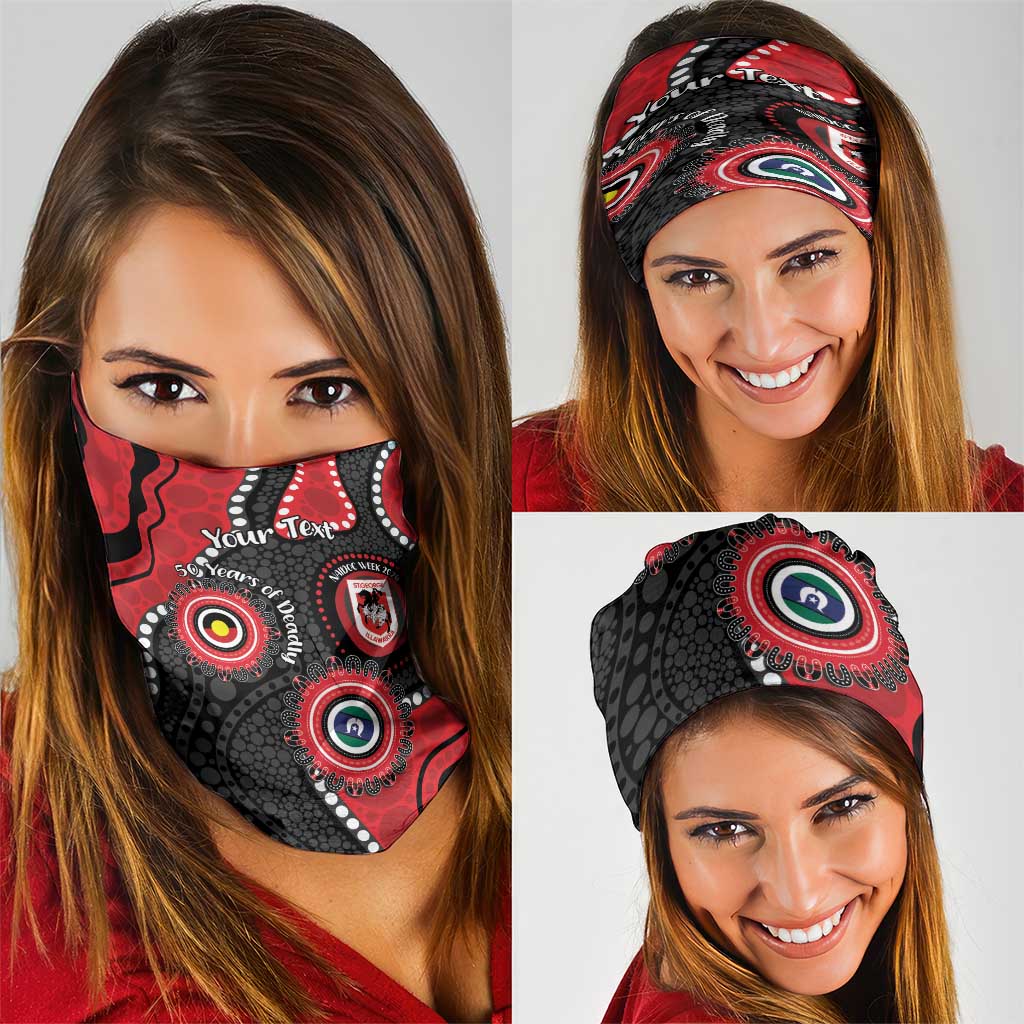 Dragons NAIDOC Week 2026 Personalised Neck Gaiter 50 Years of Deadly Aboriginal Art