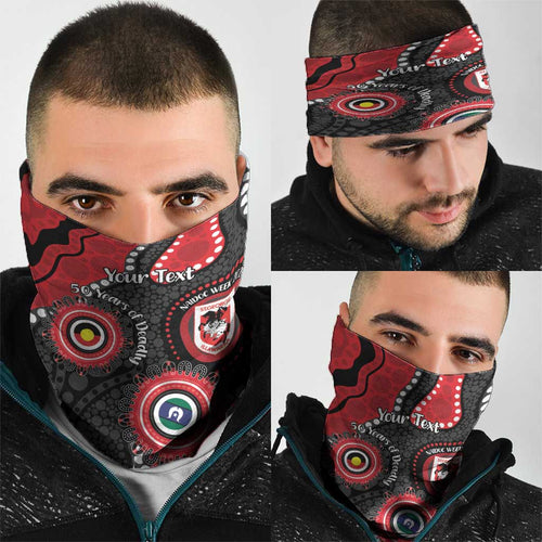 Dragons NAIDOC Week 2026 Personalised Neck Gaiter 50 Years of Deadly Aboriginal Art
