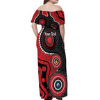 Dragons NAIDOC Week 2026 Personalised Off Shoulder Maxi Dress 50 Years of Deadly Aboriginal Art
