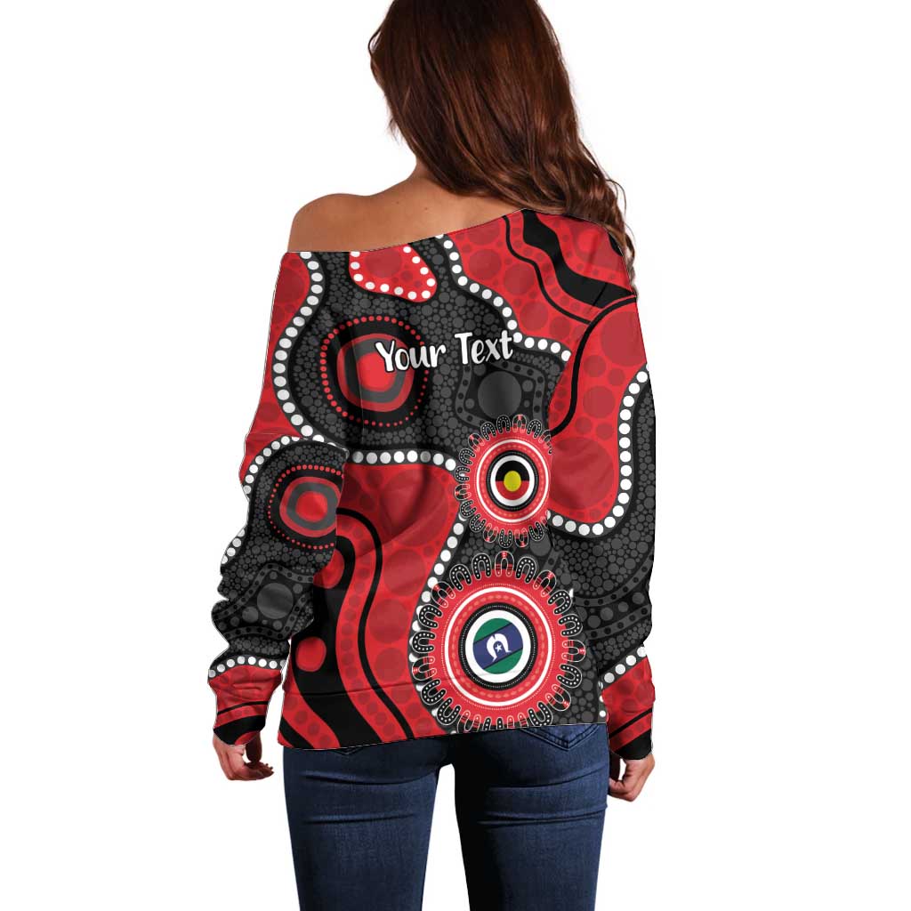 Dragons NAIDOC Week 2026 Personalised Off Shoulder Sweater 50 Years of Deadly Aboriginal Art