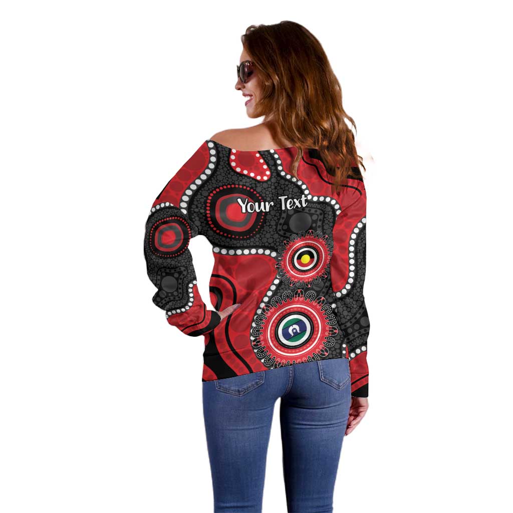 Dragons NAIDOC Week 2026 Personalised Off Shoulder Sweater 50 Years of Deadly Aboriginal Art