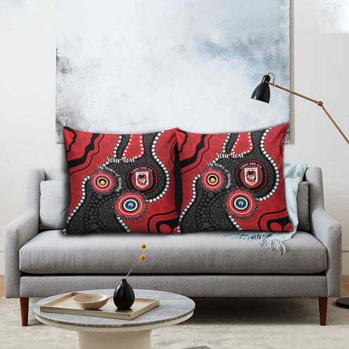 Dragons NAIDOC Week 2026 Personalised Pillow Cover 50 Years of Deadly Aboriginal Art
