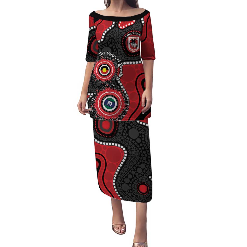 Dragons NAIDOC Week 2026 Personalised Puletasi 50 Years of Deadly Aboriginal Art