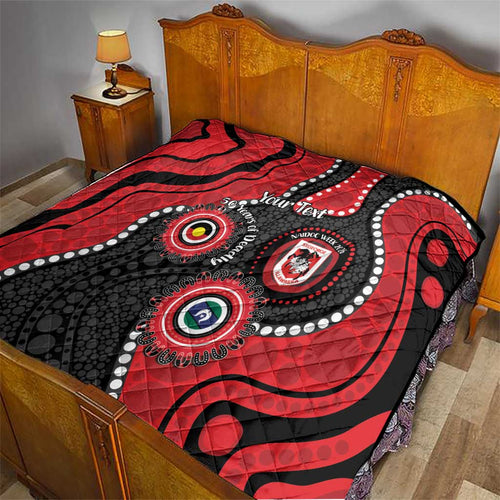Dragons NAIDOC Week 2026 Personalised Quilt 50 Years of Deadly Aboriginal Art