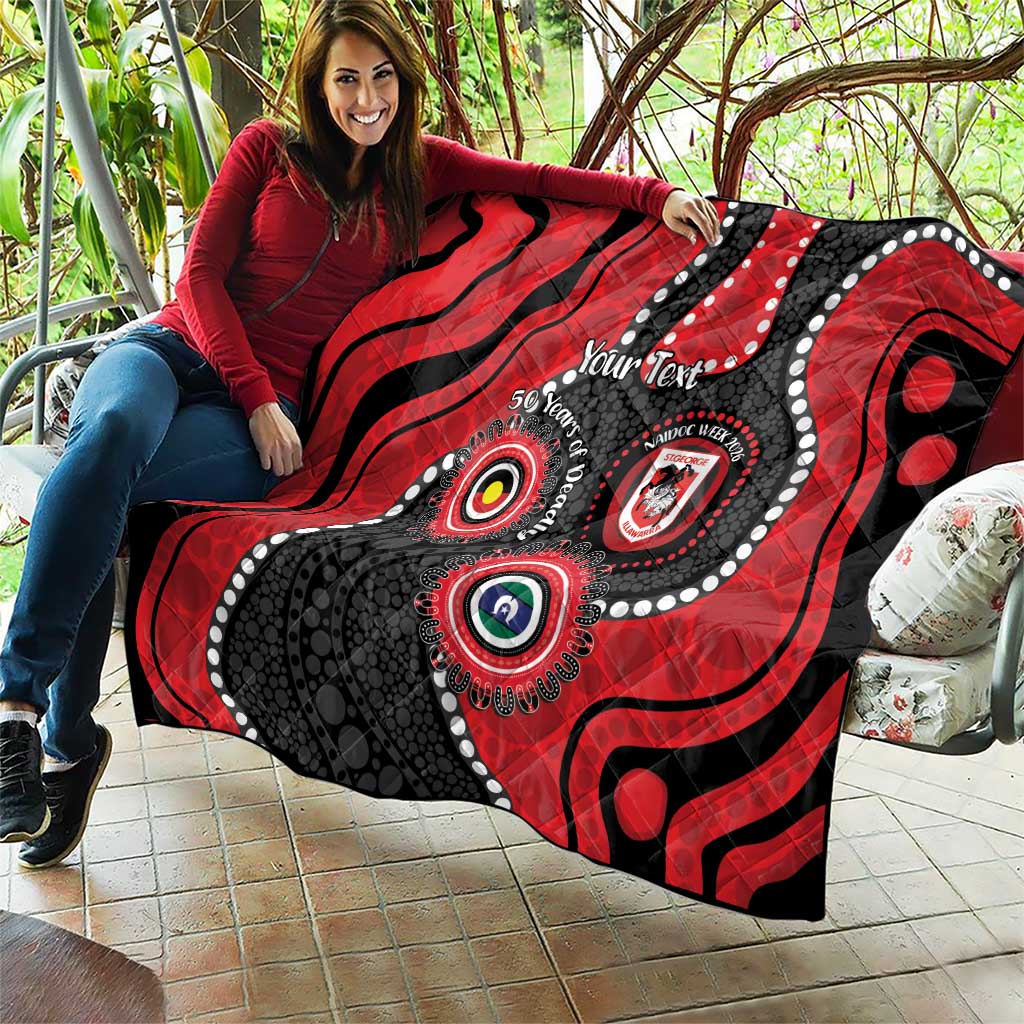 Dragons NAIDOC Week 2026 Personalised Quilt 50 Years of Deadly Aboriginal Art