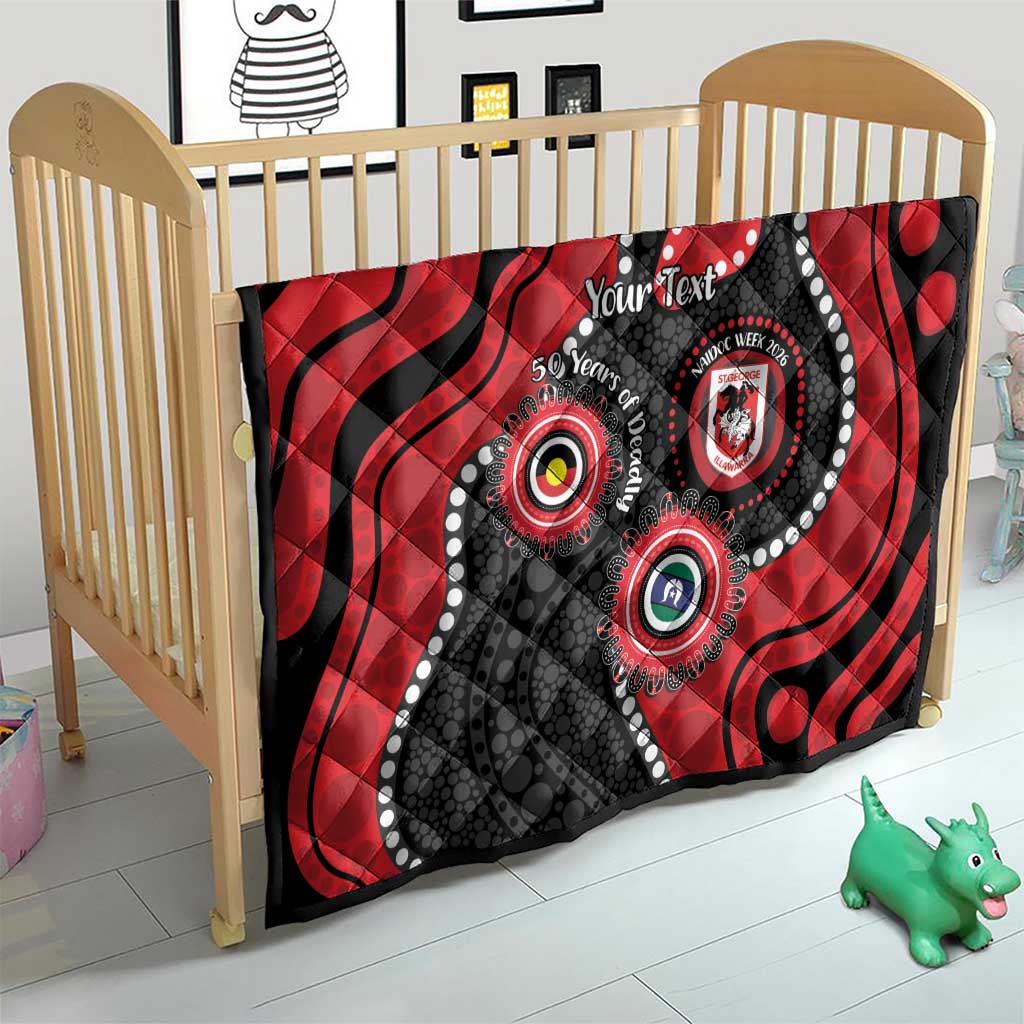 Dragons NAIDOC Week 2026 Personalised Quilt 50 Years of Deadly Aboriginal Art