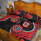 Dragons NAIDOC Week 2026 Personalised Quilt Bed Set 50 Years of Deadly Aboriginal Art