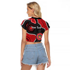 Dragons NAIDOC Week 2026 Personalised Raglan Cropped T Shirt 50 Years of Deadly Aboriginal Art