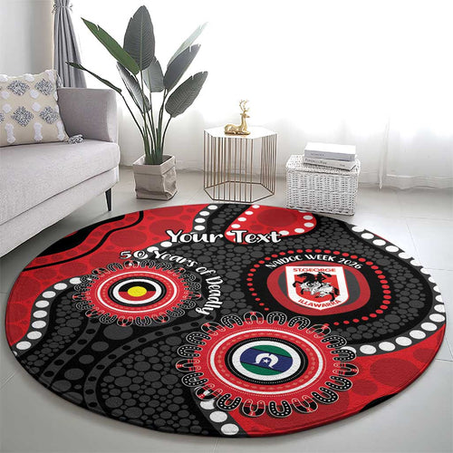 Dragons NAIDOC Week 2026 Personalised Round Carpet 50 Years of Deadly Aboriginal Art