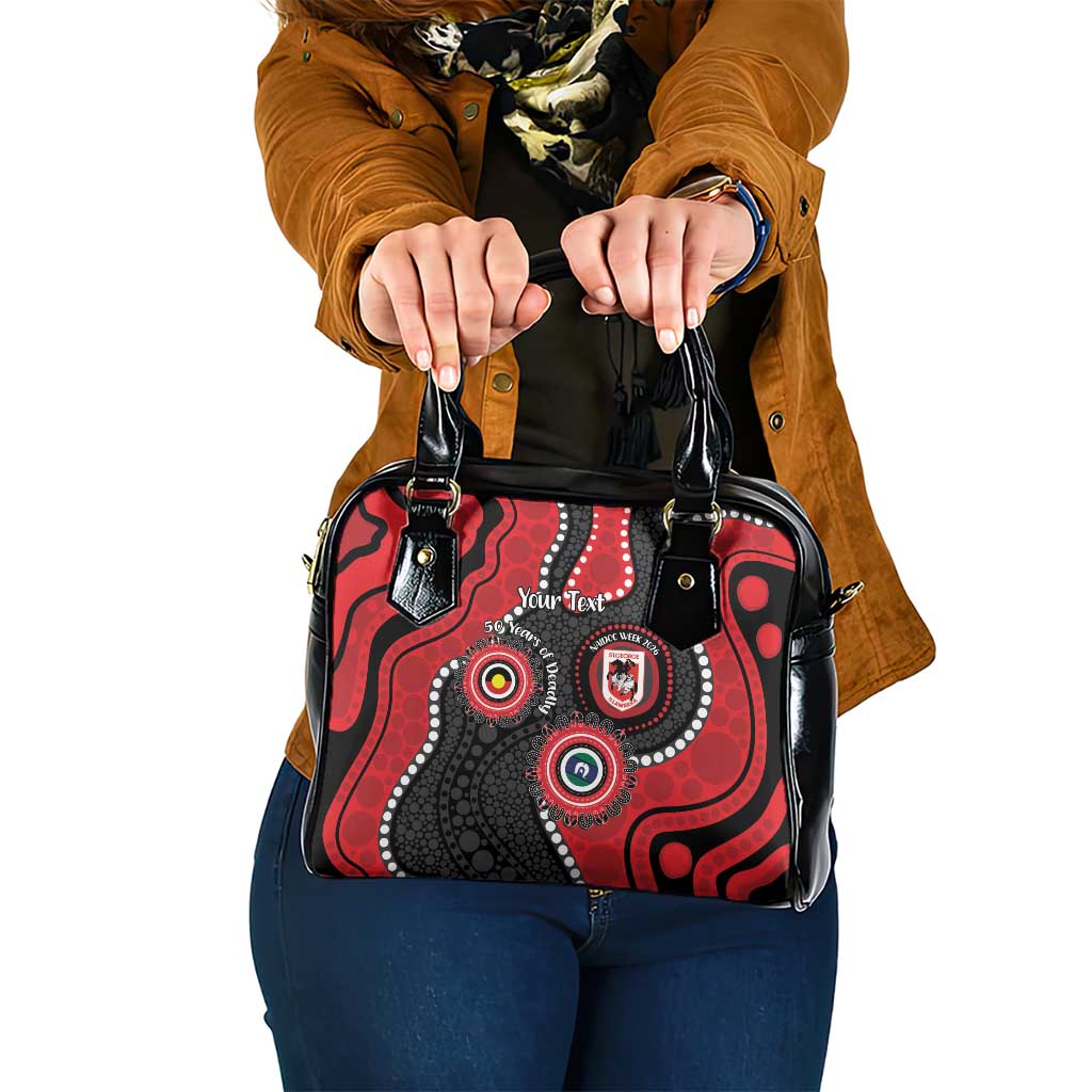 Dragons NAIDOC Week 2026 Personalised Shoulder Handbag 50 Years of Deadly Aboriginal Art