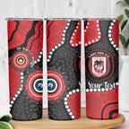 Dragons NAIDOC Week 2026 Personalised Skinny Tumbler 50 Years of Deadly Aboriginal Art