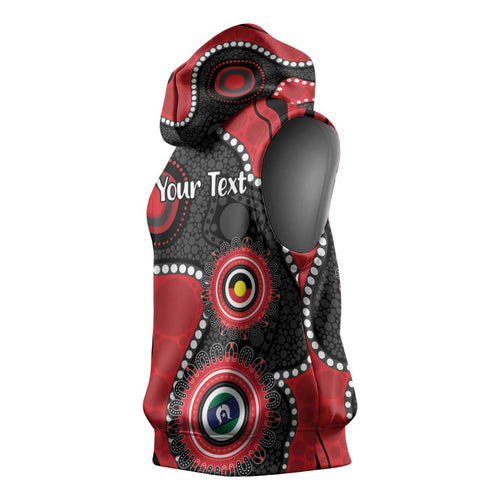 Dragons NAIDOC Week 2026 Personalised Sleeveless Hoodie 50 Years of Deadly Aboriginal Art