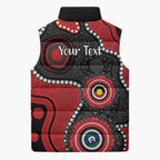 Dragons NAIDOC Week 2026 Personalised Sleeveless Puffer Jacket 50 Years of Deadly Aboriginal Art