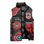 Dragons NAIDOC Week 2026 Personalised Sleeveless Puffer Jacket 50 Years of Deadly Aboriginal Art