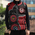 Dragons NAIDOC Week 2026 Personalised Sleeveless Puffer Jacket 50 Years of Deadly Aboriginal Art