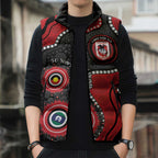 Dragons NAIDOC Week 2026 Personalised Sleeveless Puffer Jacket 50 Years of Deadly Aboriginal Art
