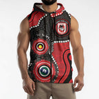 Dragons NAIDOC Week 2026 Personalised Sleeveless Zip Hoodie 50 Years of Deadly Aboriginal Art
