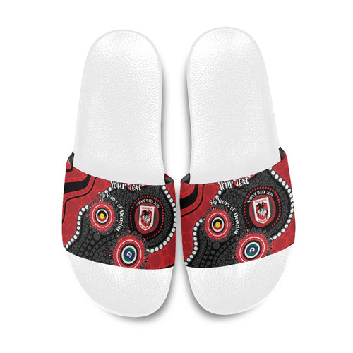 Dragons NAIDOC Week 2026 Personalised Slide Sandals 50 Years of Deadly Aboriginal Art