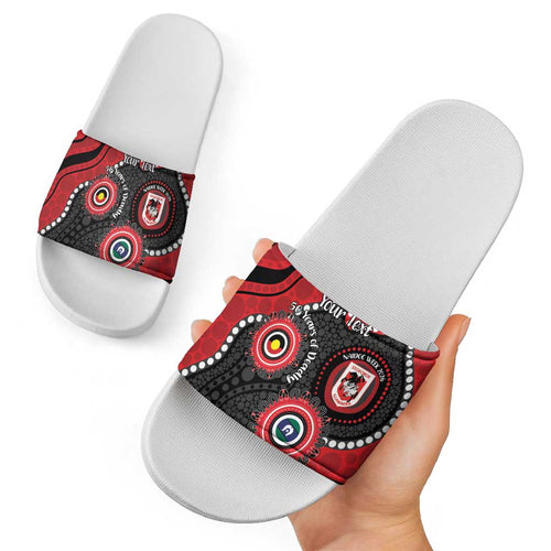 Dragons NAIDOC Week 2026 Personalised Slide Sandals 50 Years of Deadly Aboriginal Art