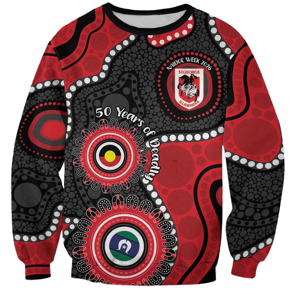 Dragons NAIDOC Week 2026 Personalised Sweatshirt 50 Years of Deadly Aboriginal Art