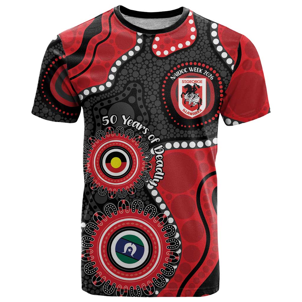 Dragons NAIDOC Week 2026 Personalised T Shirt 50 Years of Deadly Aboriginal Art