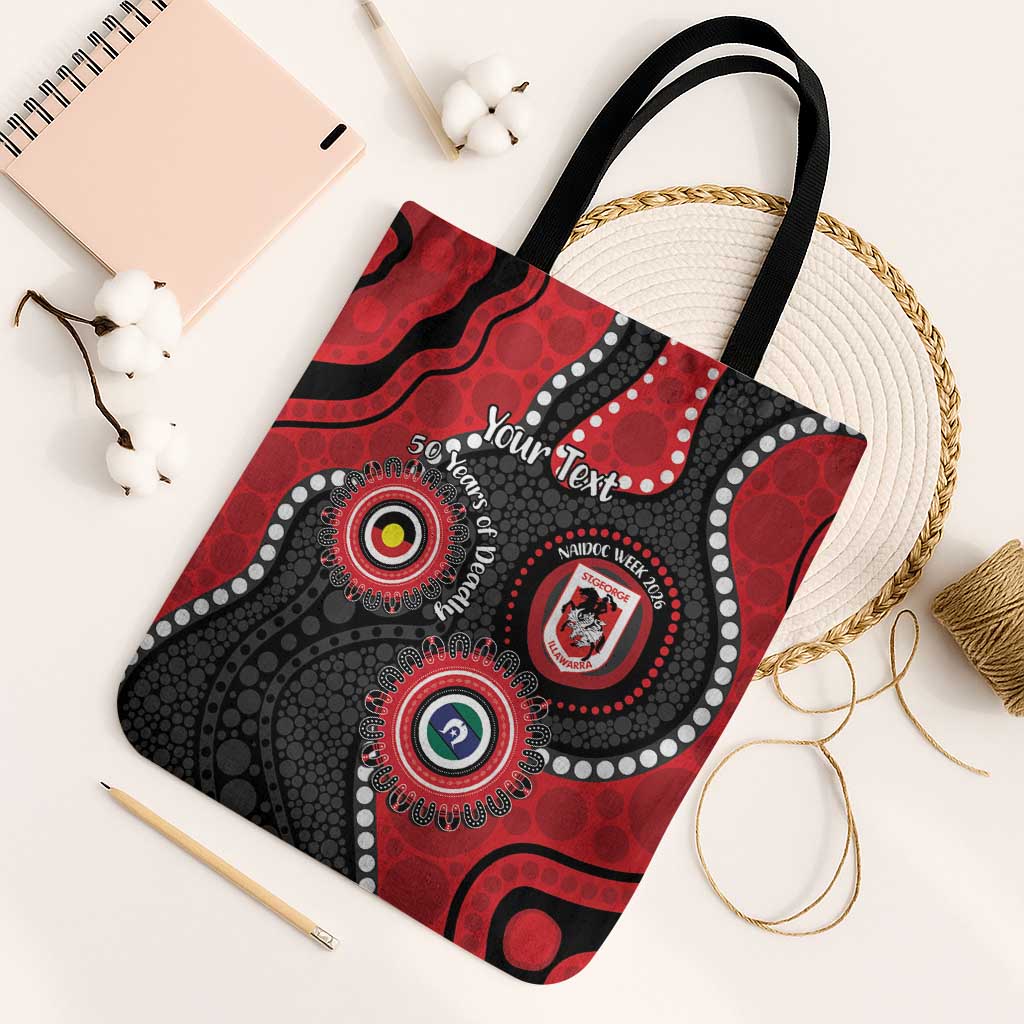 Dragons NAIDOC Week 2026 Personalised Tote Bag 50 Years of Deadly Aboriginal Art