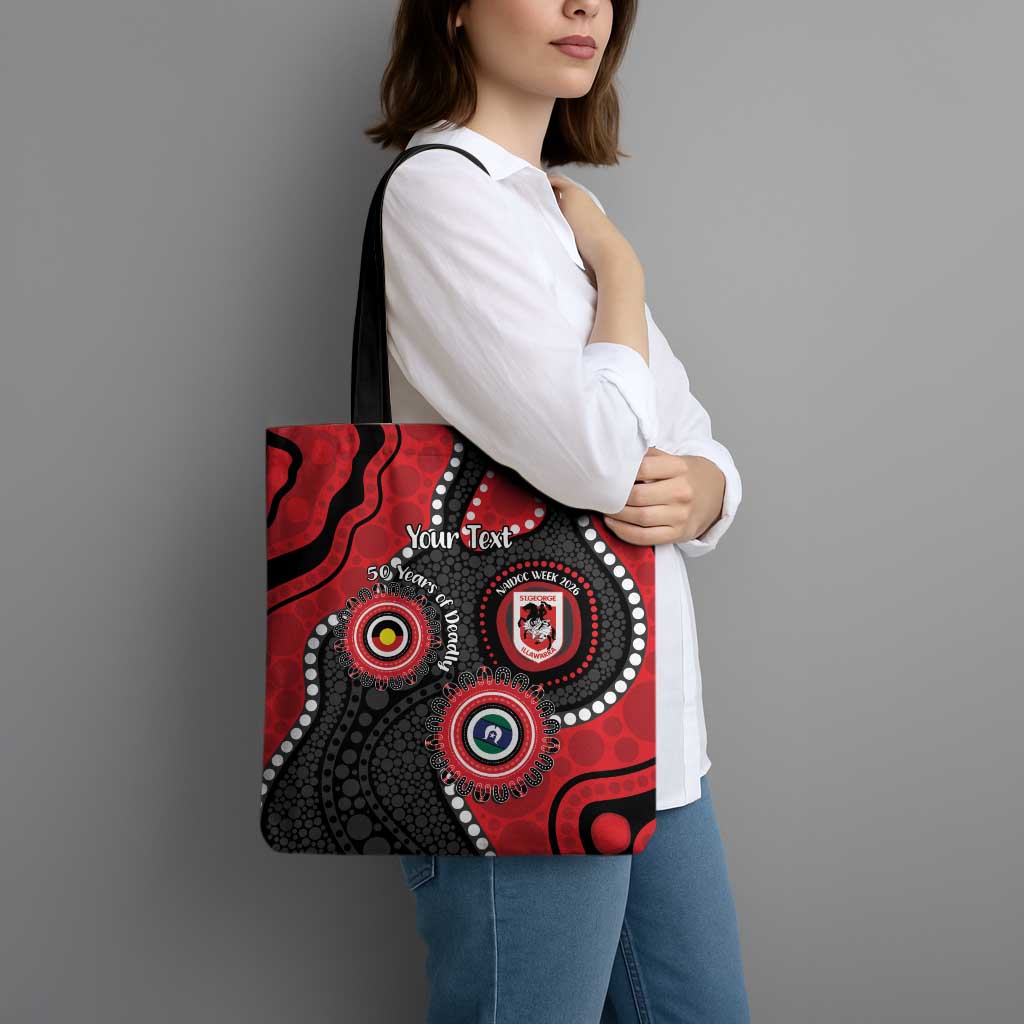 Dragons NAIDOC Week 2026 Personalised Tote Bag 50 Years of Deadly Aboriginal Art