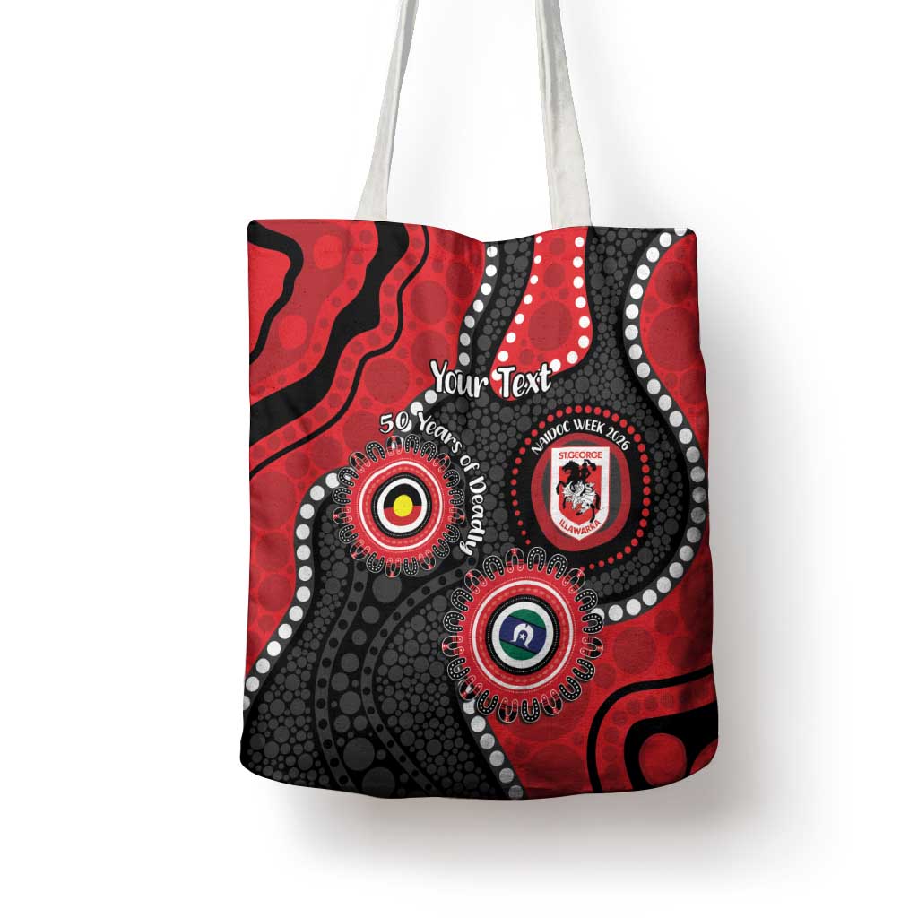 Dragons NAIDOC Week 2026 Personalised Tote Bag 50 Years of Deadly Aboriginal Art