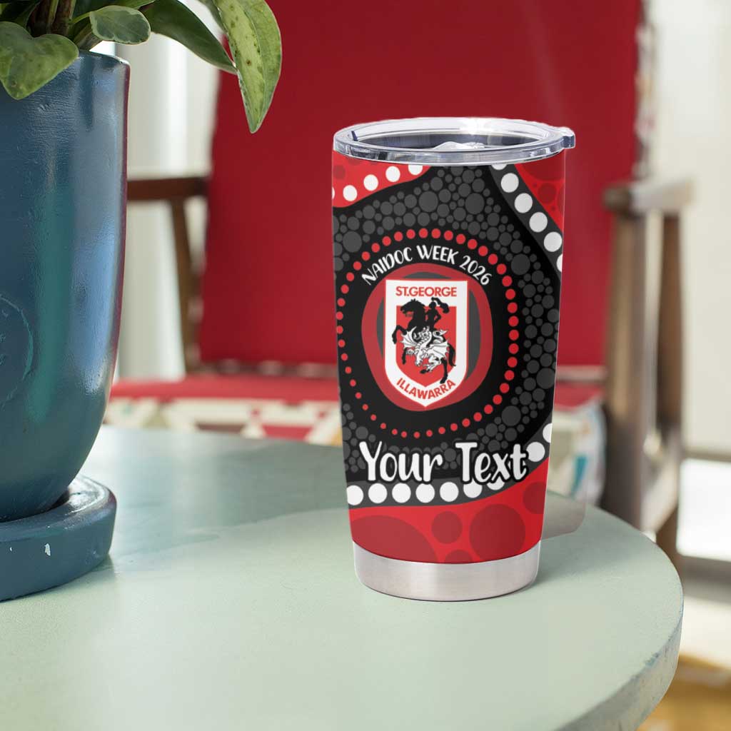 Dragons NAIDOC Week 2026 Personalised Tumbler Cup 50 Years of Deadly Aboriginal Art