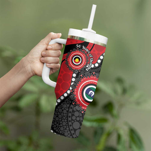 Dragons NAIDOC Week 2026 Personalised Tumbler With Handle 50 Years of Deadly Aboriginal Art