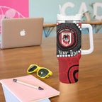 Dragons NAIDOC Week 2026 Personalised Tumbler With Handle 50 Years of Deadly Aboriginal Art