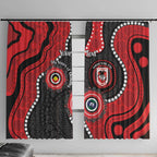 Dragons NAIDOC Week 2026 Personalised Window Curtain 50 Years of Deadly Aboriginal Art