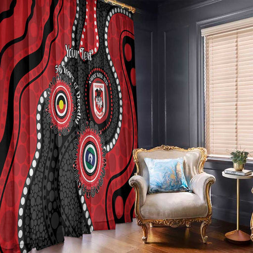 Dragons NAIDOC Week 2026 Personalised Window Curtain 50 Years of Deadly Aboriginal Art